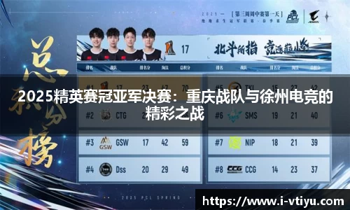 2025精英赛冠亚军决赛：重庆战队与徐州电竞的精彩之战